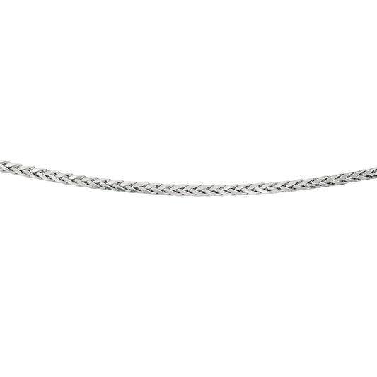Silver 3.80mm Semi-Solid Wheat Chain