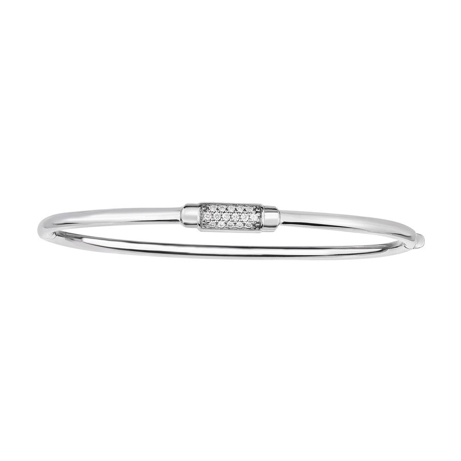 14K Gold .14ct Diamond Heritage Bangle