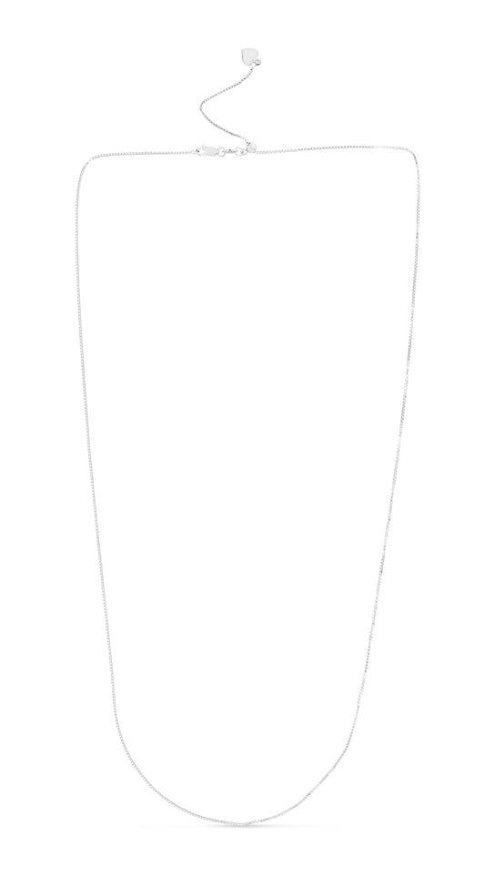 14K Gold 0.68mm Adjustable Box Chain