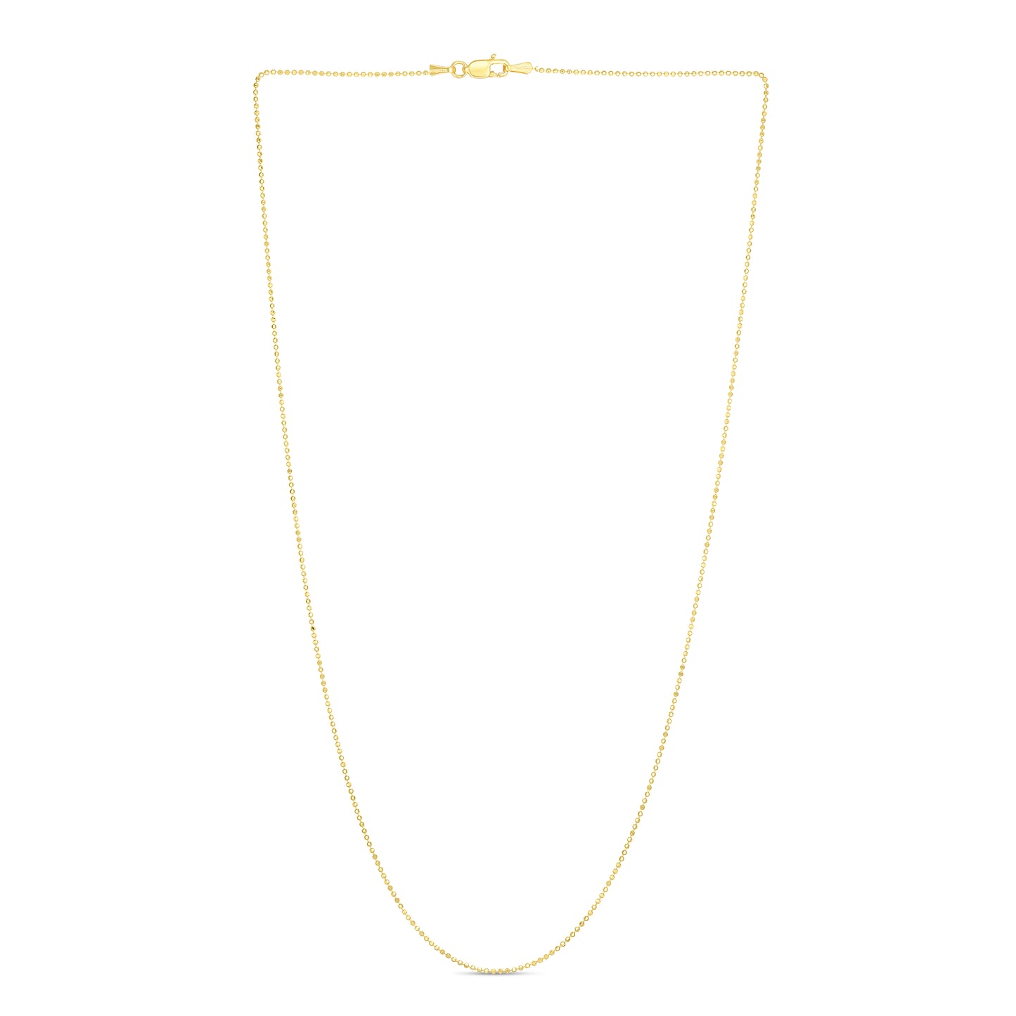 14K Gold 1.1mm Diamond Cut Bead Chain