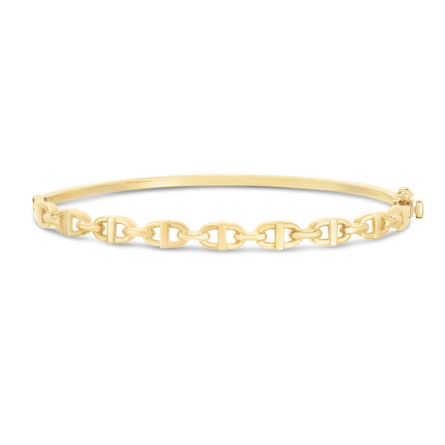 14K Puffed Mariner Bangle