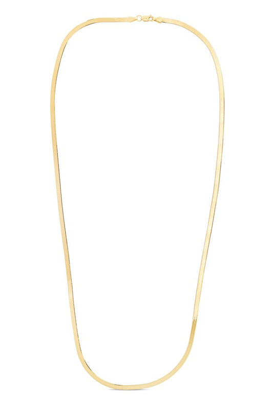 14K 1.5mm Beveled Herringbone Chain
