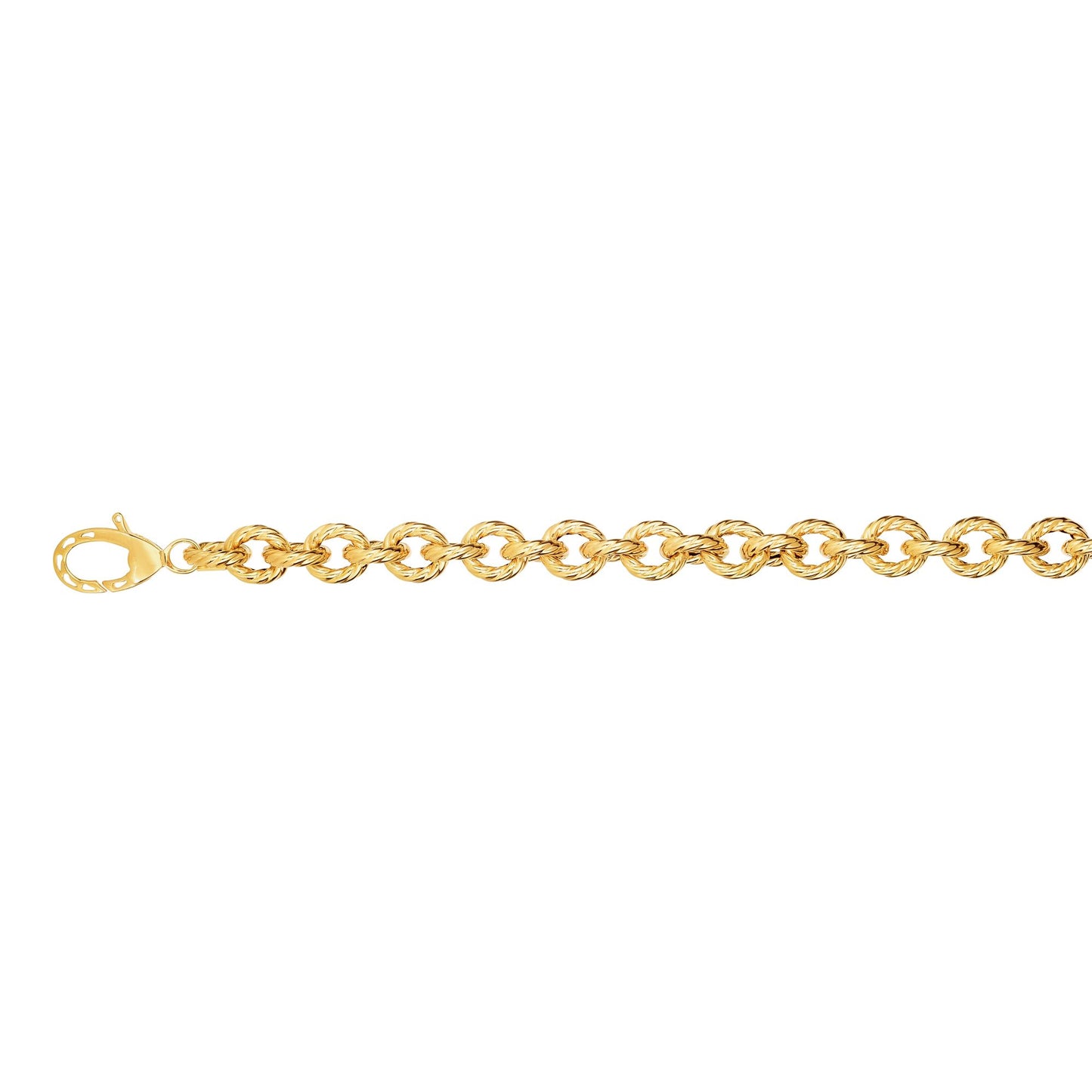 14K Gold Rope Link Bracelet