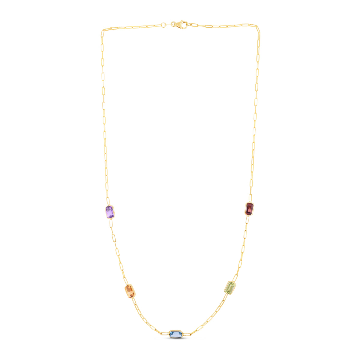 14K Yellow Gold Garnet Bracelet