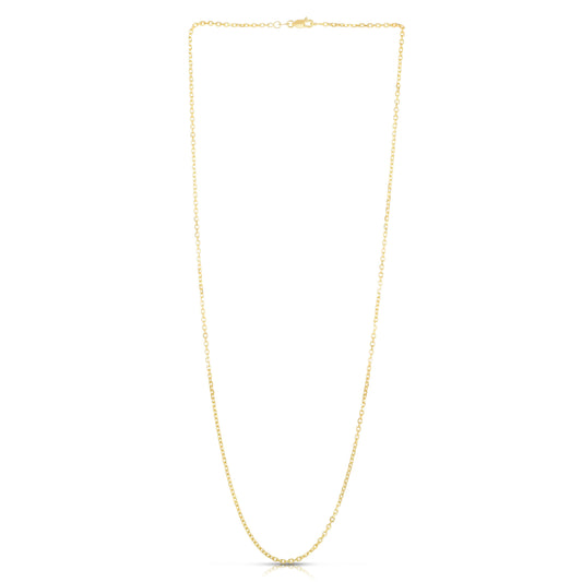 14K Gold 1.9mm Diamond Cut Cable Chain