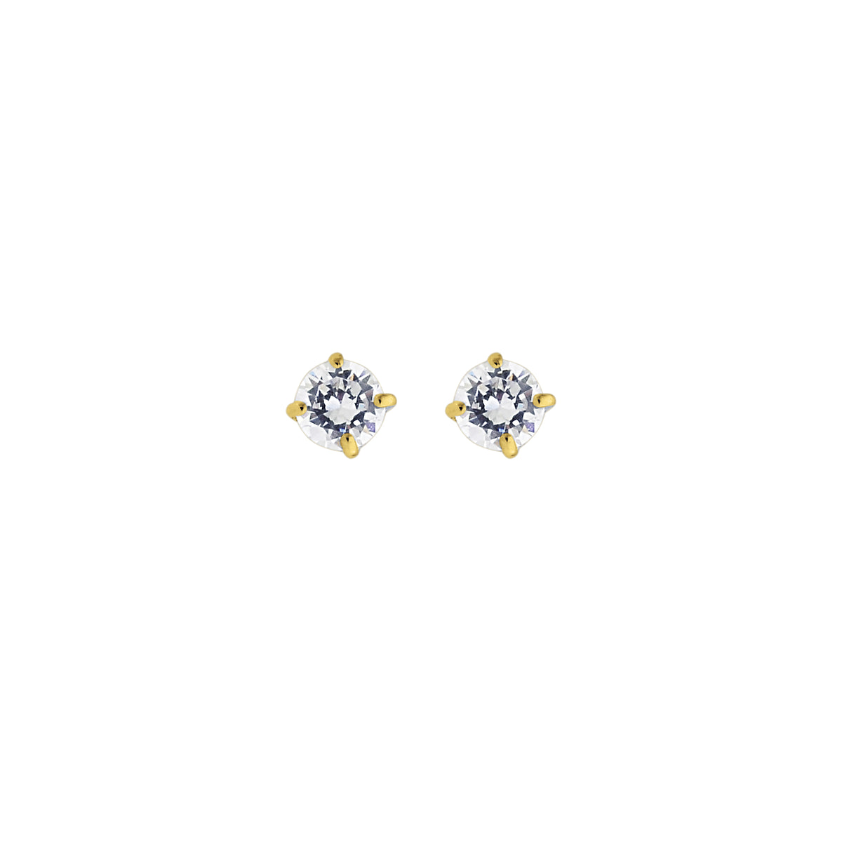14K Yellow Gold Cubic Zirconia Earring