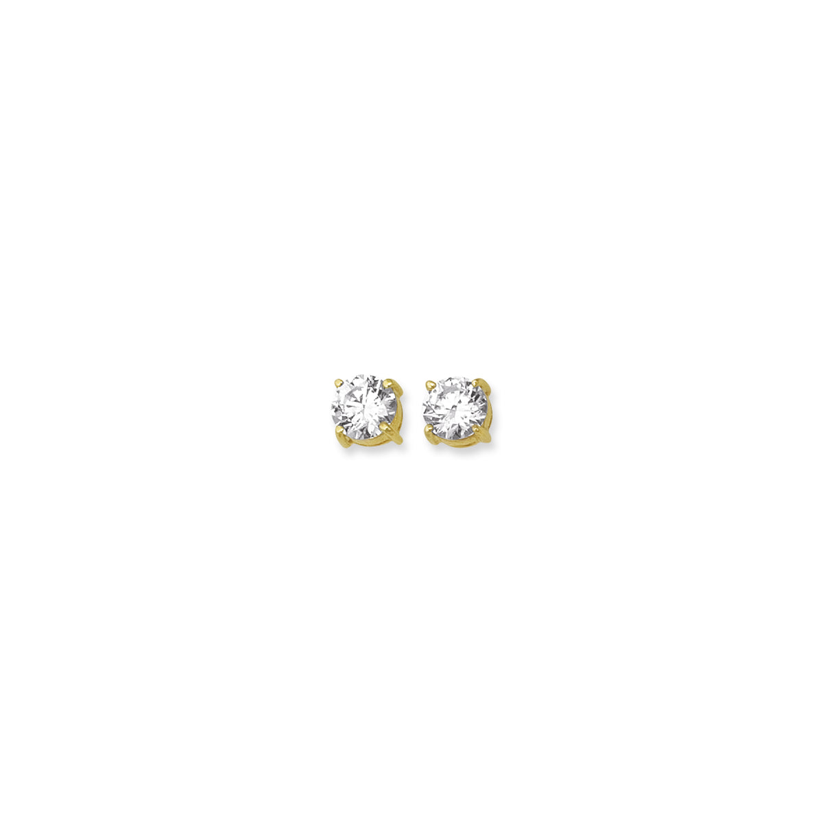 14K Yellow Gold Cubic Zirconia Earring
