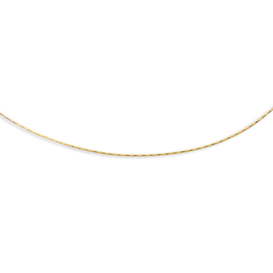 14K Gold 1.5mm Round Omega with Screw Back Lock