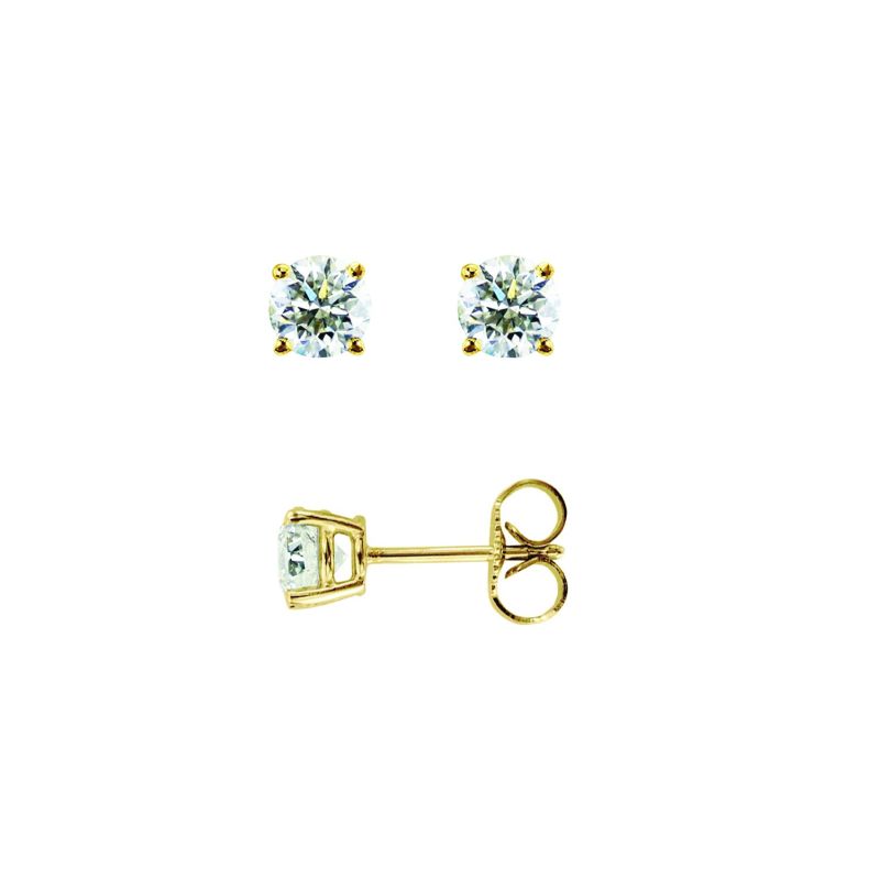 14K Gold .25ct J-K/I1-I2 Round Diamond Stud Earring