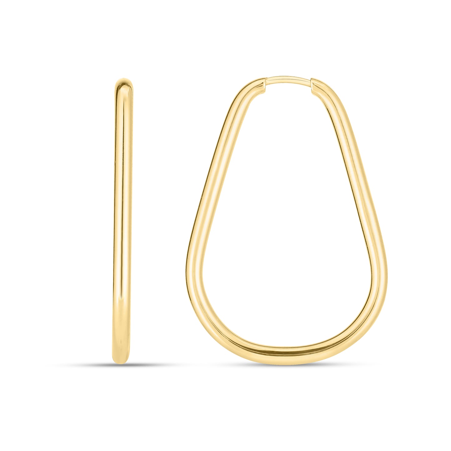 14K Endless Pear Hoop Earring