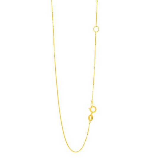 14K Gold .6mm Extendable Chain