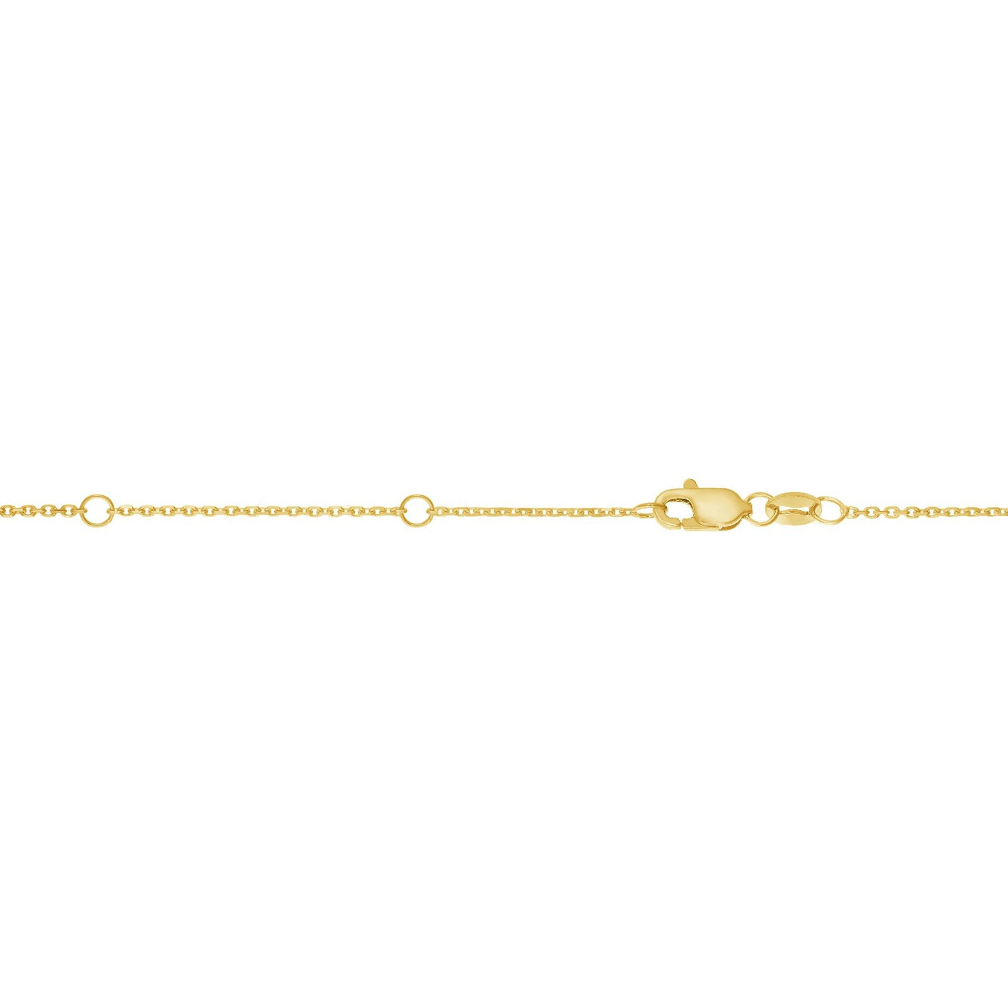 14K Gold 0.87mm Double Extendable Diamond Cut Cable Chain