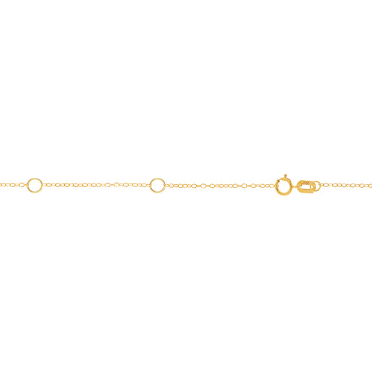 14K Gold 1.3mm Double Extendable Piatto Chain