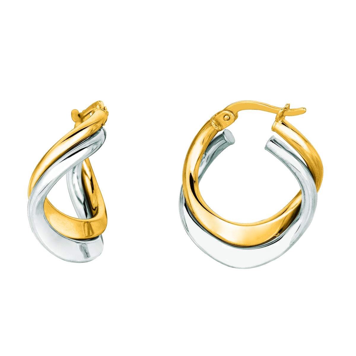 14K Two-Tone Gold Earring