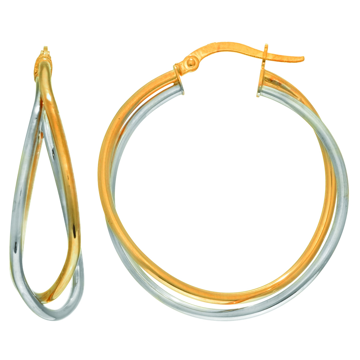 14K Two-Tone Gold Earring