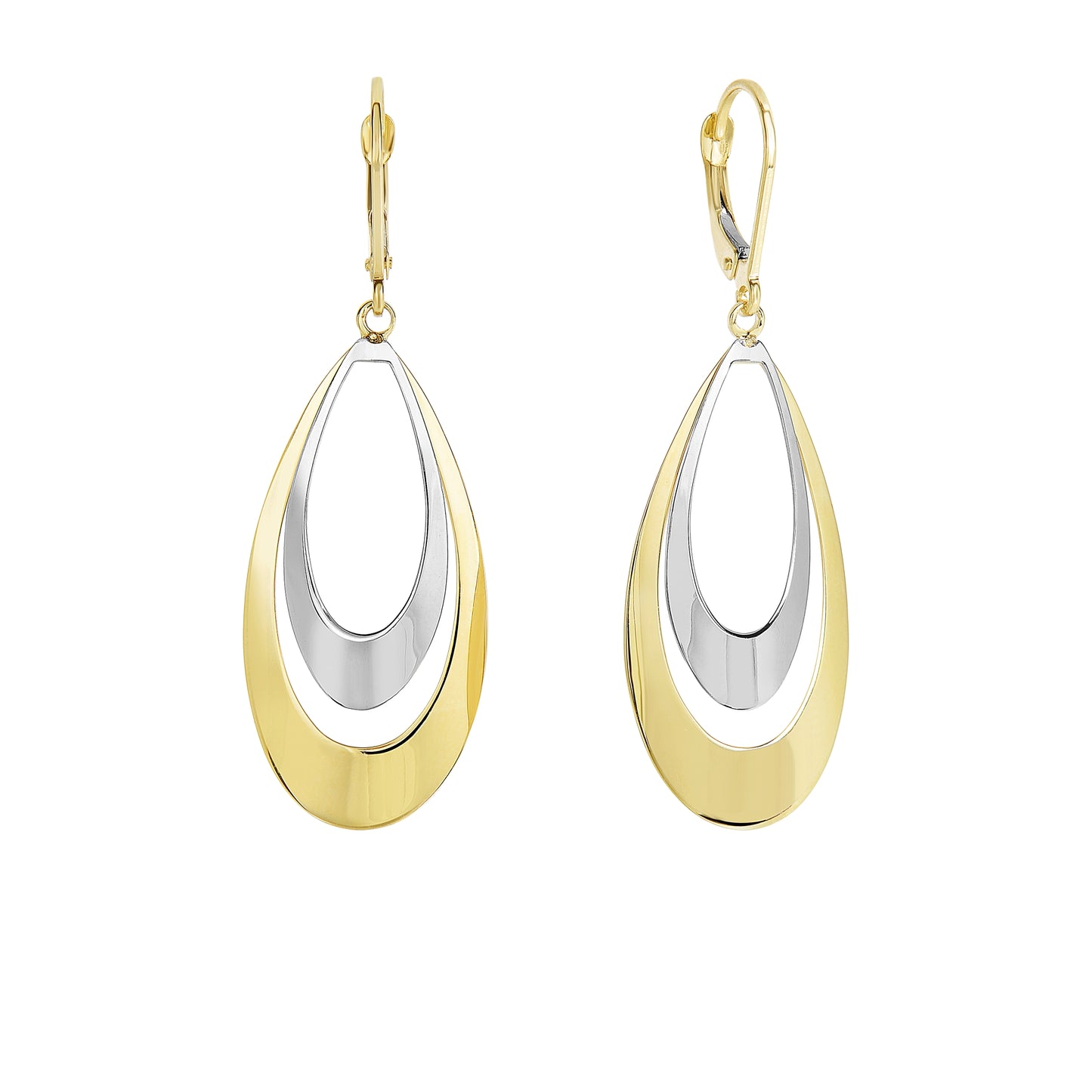 14K Gold Tear Drop Dangle Earring