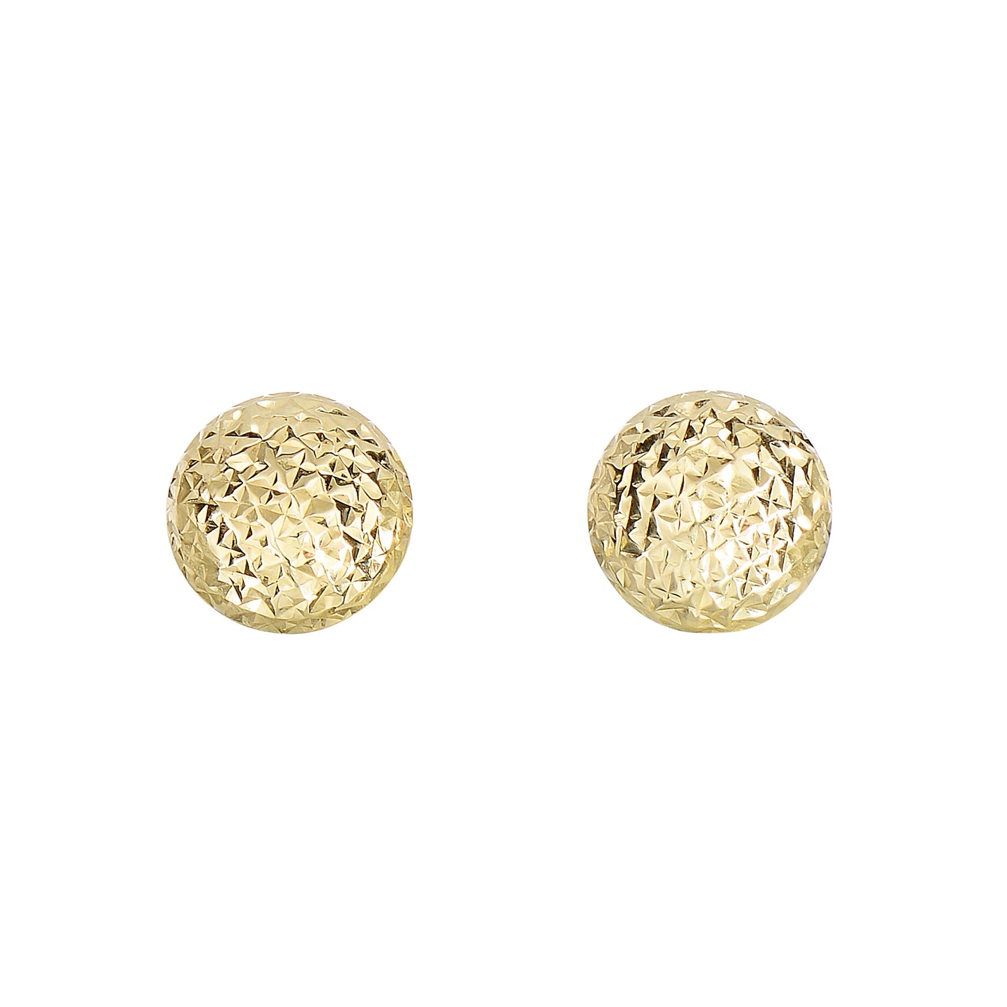 14K Gold Diamond Cut Post Earring