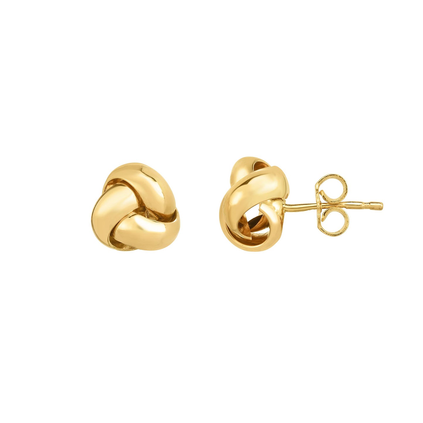14K Yellow Gold Polished Love Knot Stud Earring