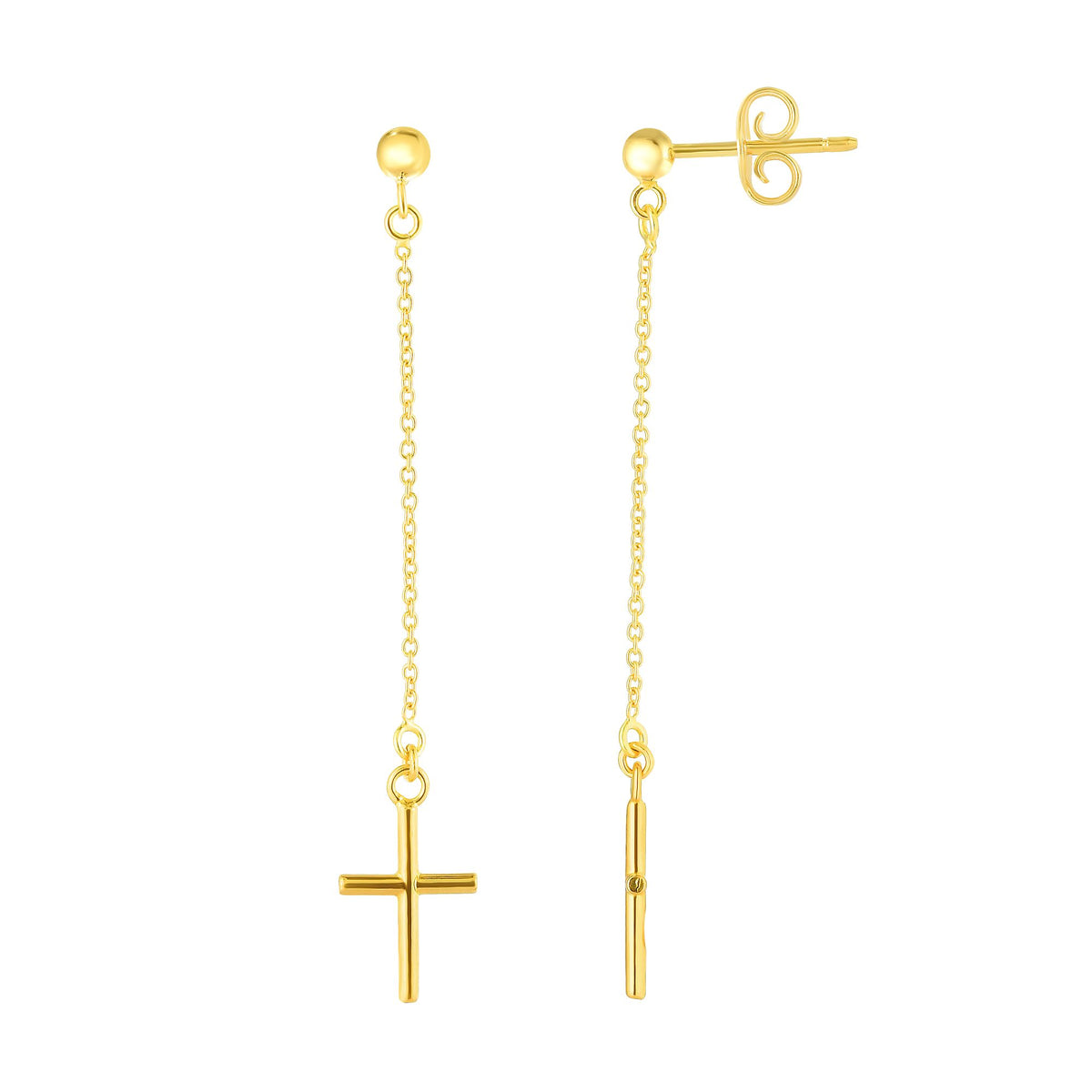 14K Yellow Gold Earring