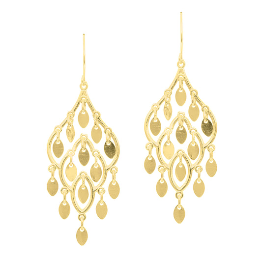 14K Gold Polished Chandelier Earring