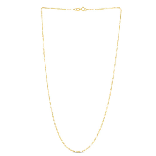 14K Gold 1.9mm Figaro Chain