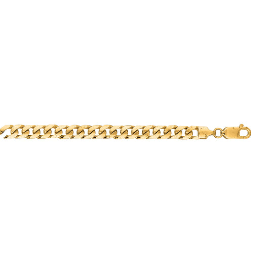 Miami Cuban Chain Bracelet in 14K Yellow Gold — 8.5 Inches, 6.5mm
