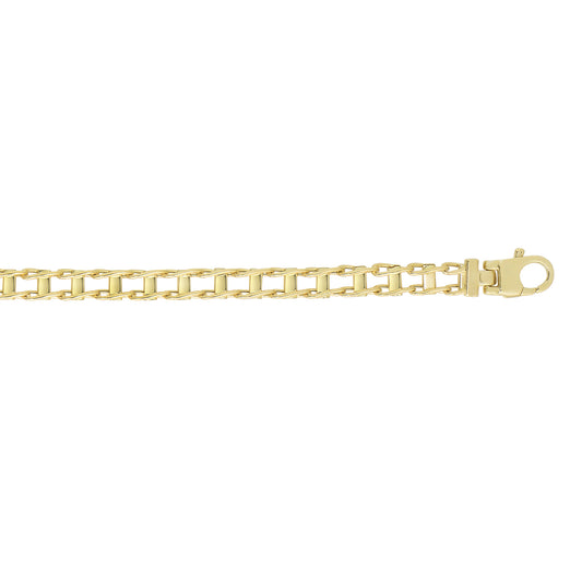 Railroad Link Bracelet in 14K Yellow Gold — 8.5 Inches