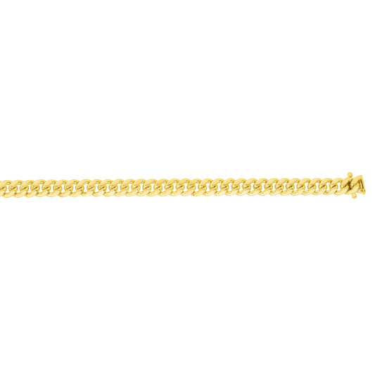 Classic Miami Cuban Chain Bracelet in 14K Yellow Gold — 8.5 Inches, 9.2mm