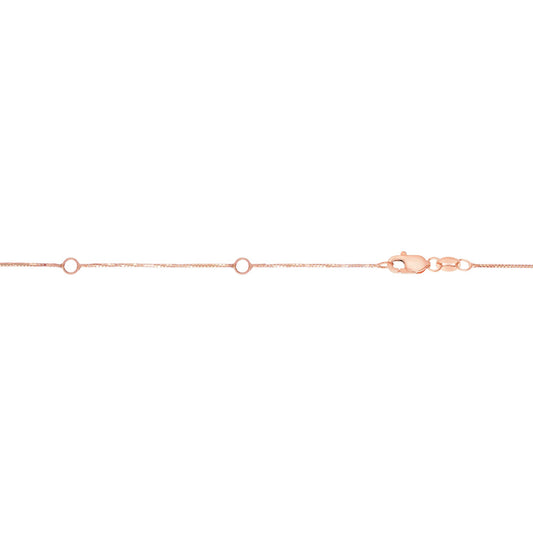 14K Gold 0.51mm Double Extendable Box Chain
