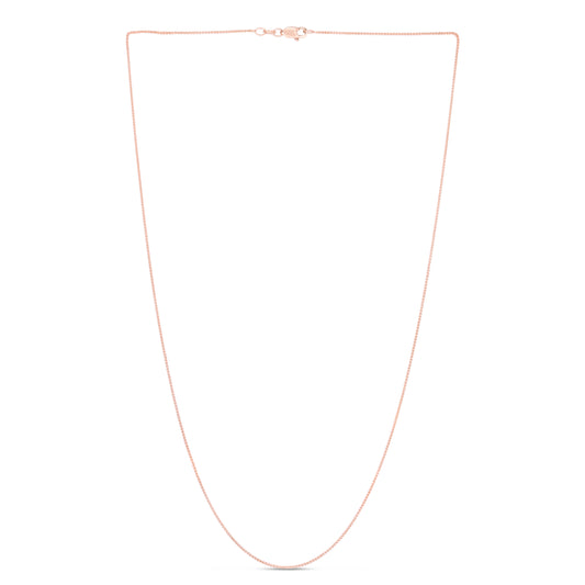 14K Gold .6mm Round Wheat Chain