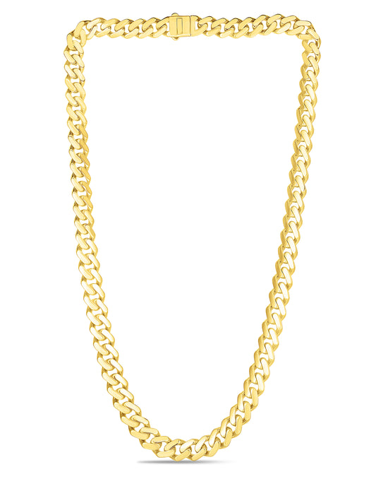 Lite Miami Cuban Bracelet in 14K Yellow Gold — 7 Inches, 9.5mm