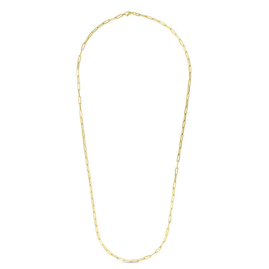 14K Gold 4.2mm Paperclip Chain