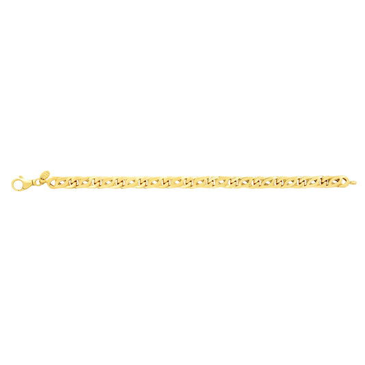 Tiger Eye Bracelet in 14K Yellow Gold — 8.5 Inches