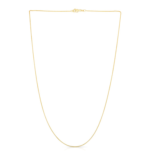 14K Gold .6mm Round Wheat Chain