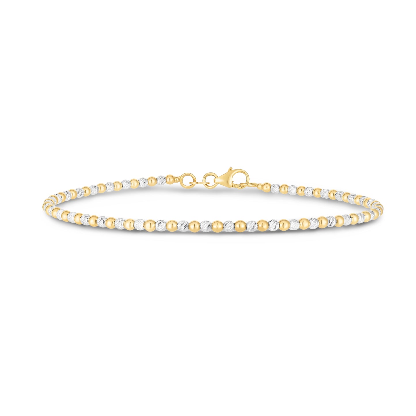 14K Two-tone Pallina Bead Bracelet