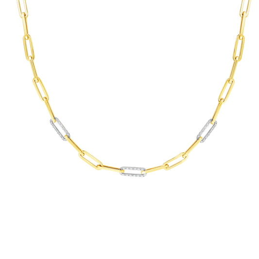 14K Two-Tone Gold Diamond Bracelet