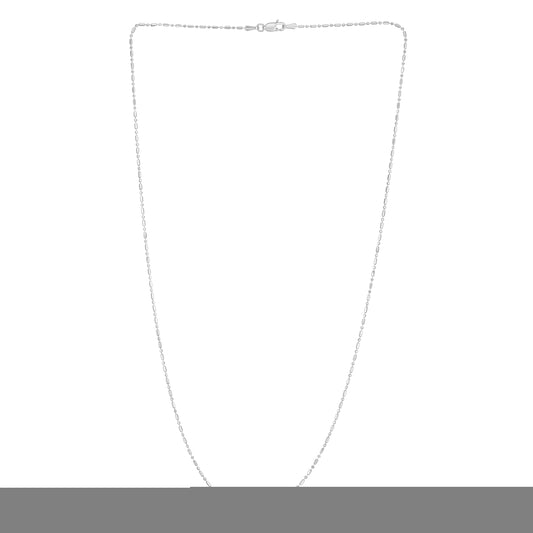 14K Gold 1.1mm Diamond Cut Bar and Bead Chain
