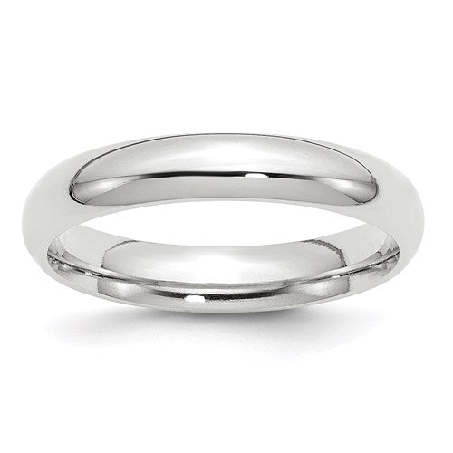 Comfort Fit Wedding Band in 14K White Gold — 4mm, Size 7