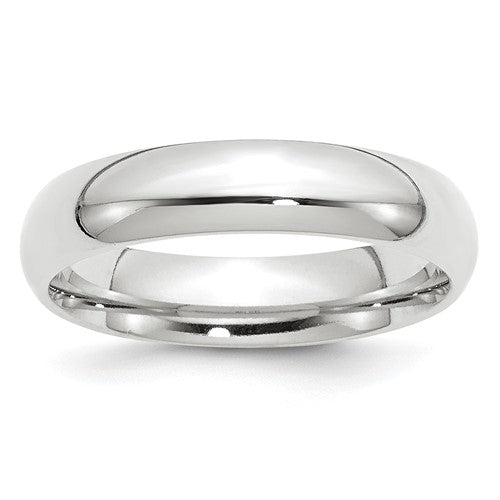 Comfort Fit Wedding Band in 14K White Gold — 5mm, Size 5