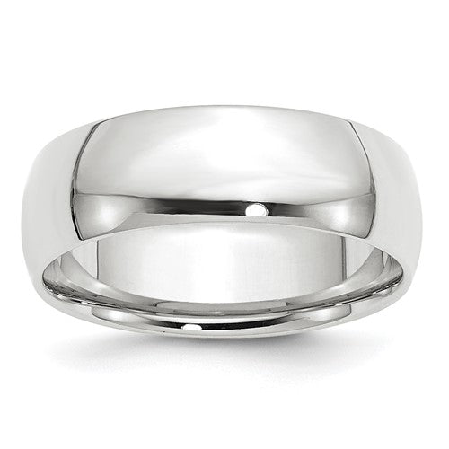14K White Gold Band Ring