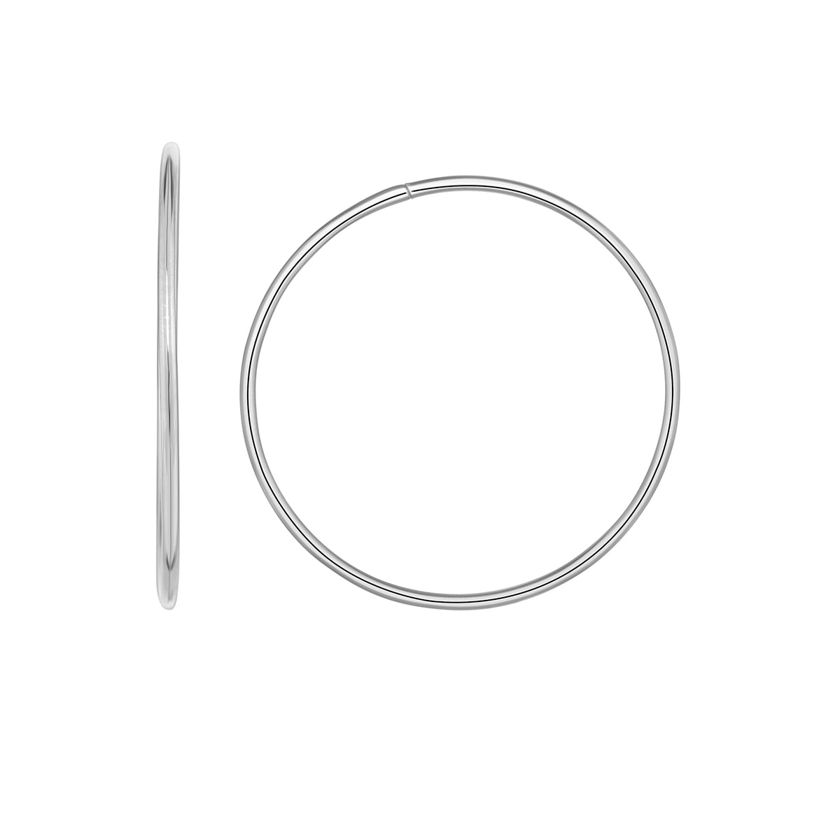 14K White Gold Earring