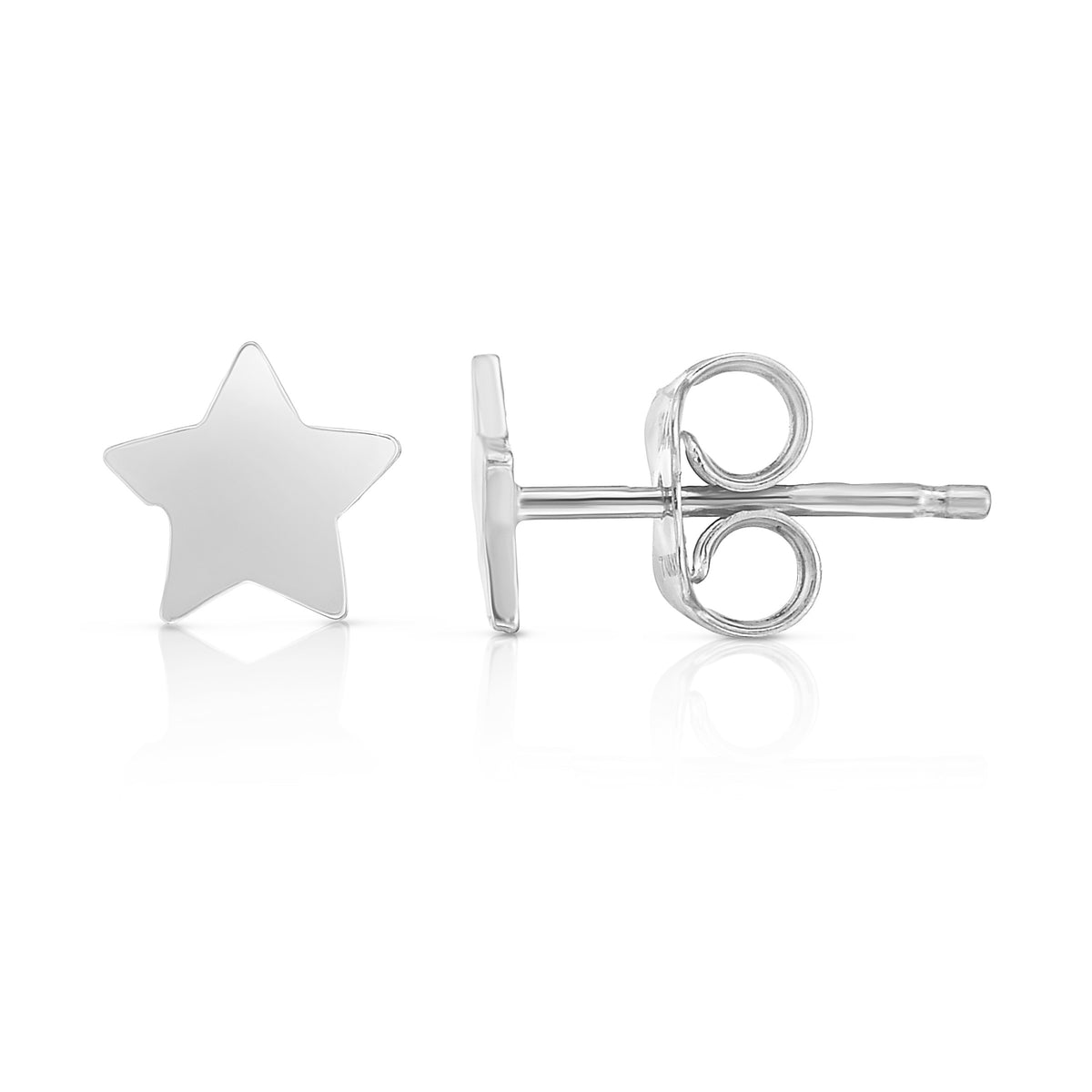 14K White Gold Earring