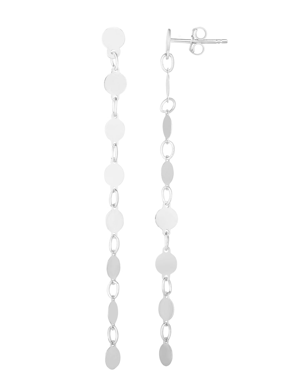 14K White Gold Earring