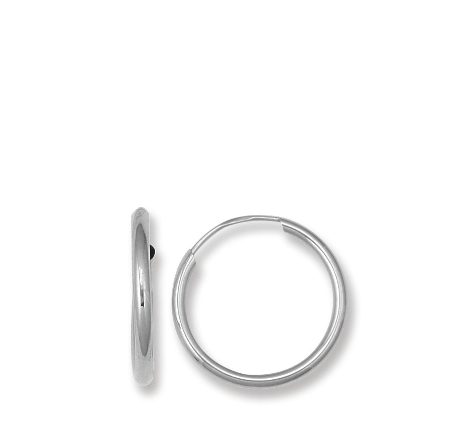 14K White Gold Earring