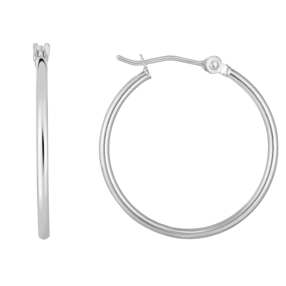 14K White Gold Earring