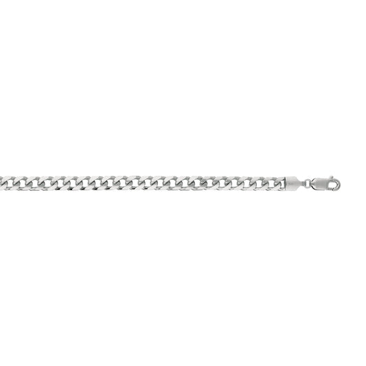 Miami Cuban Chain Bracelet in 14K White Gold — 8.5 Inches, 5.5mm