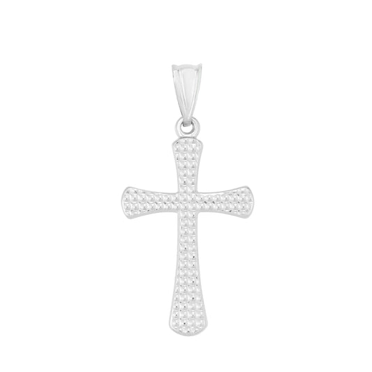 14K Gold Diamond Cut Cross