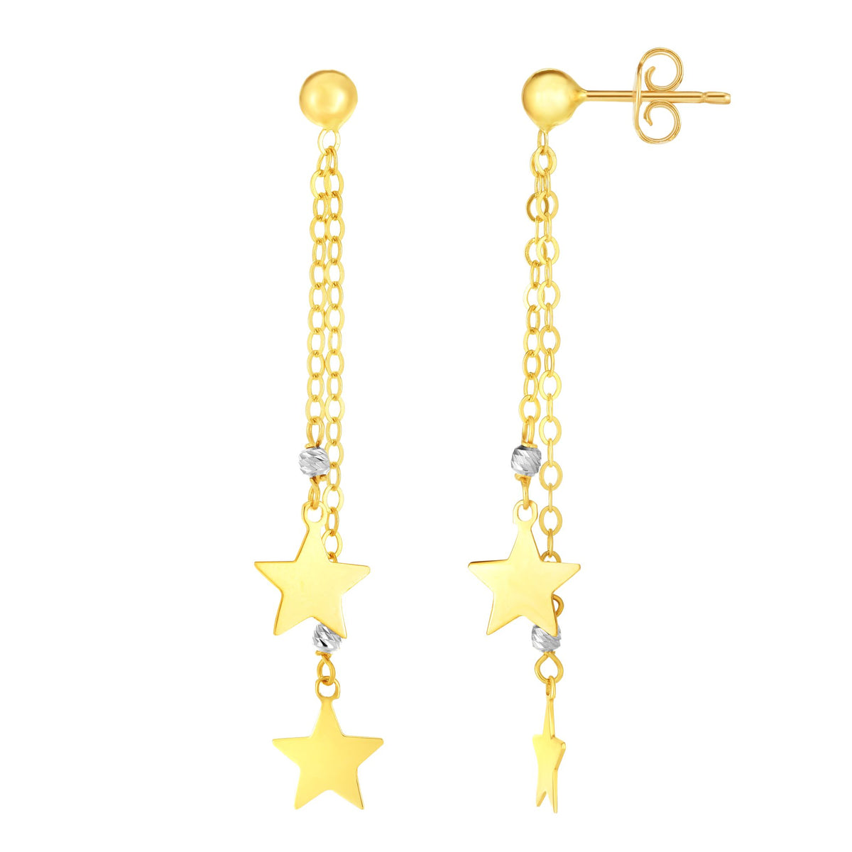 14K Two-Tone Gold Earring