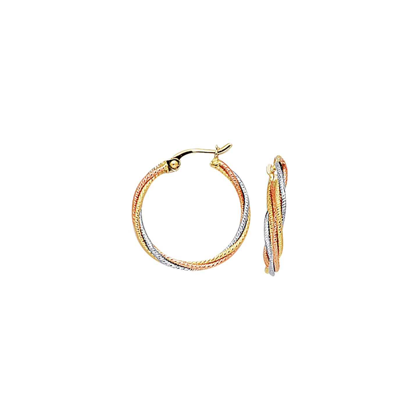 10K Gold Twist Hoop Earring