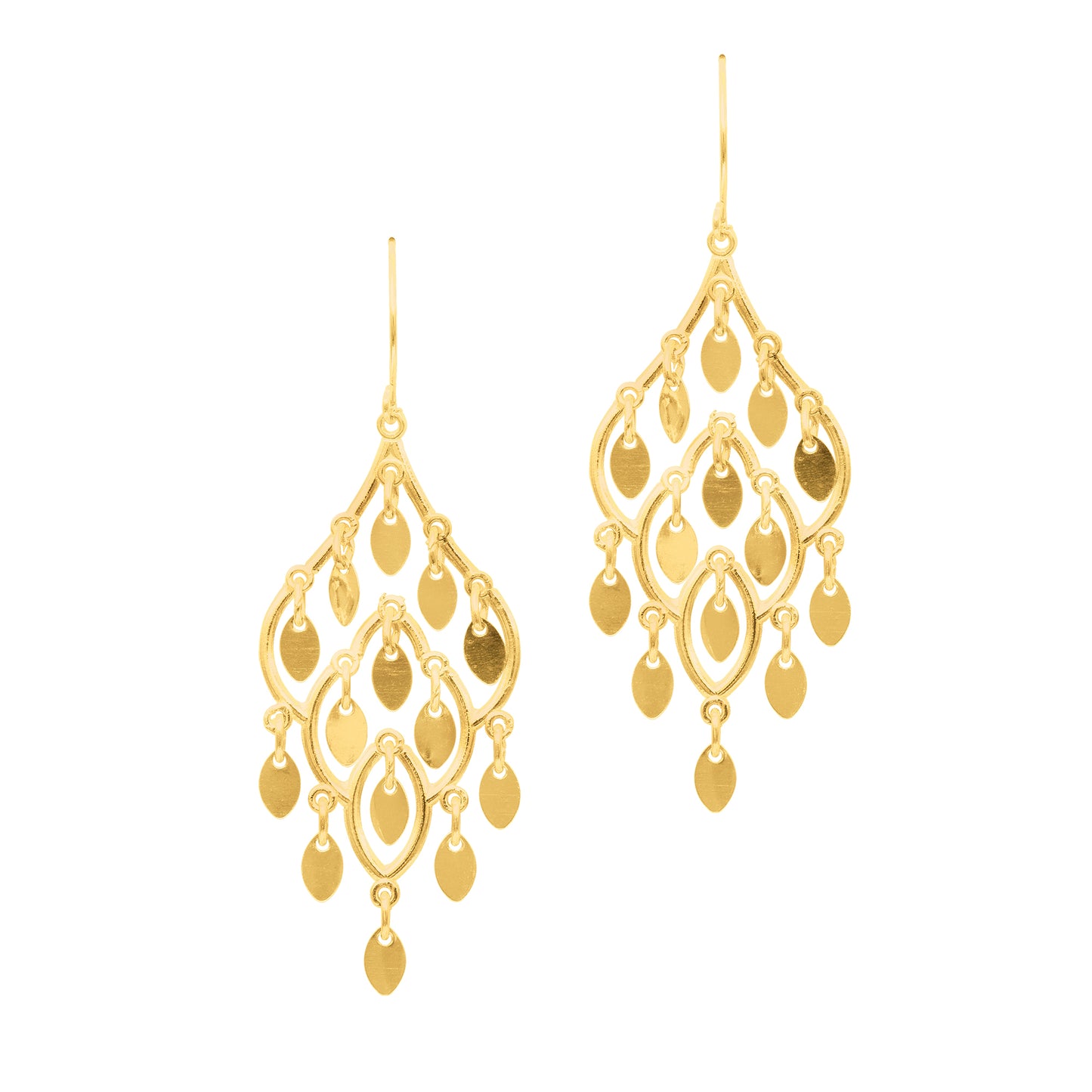 10K Gold Chandelier Earring